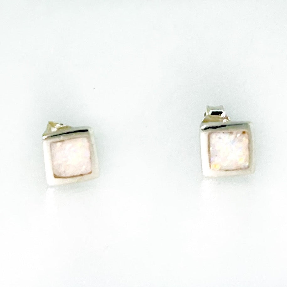 Opalite (White) Stud Earrings