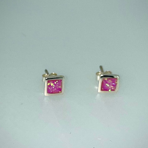 Opalite (Pink) Sterling Silver Earrings