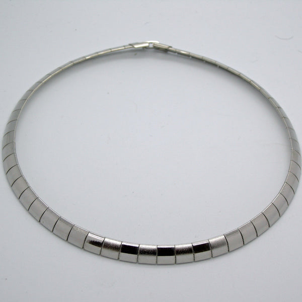 Two Tone Silver Torq Necklace
