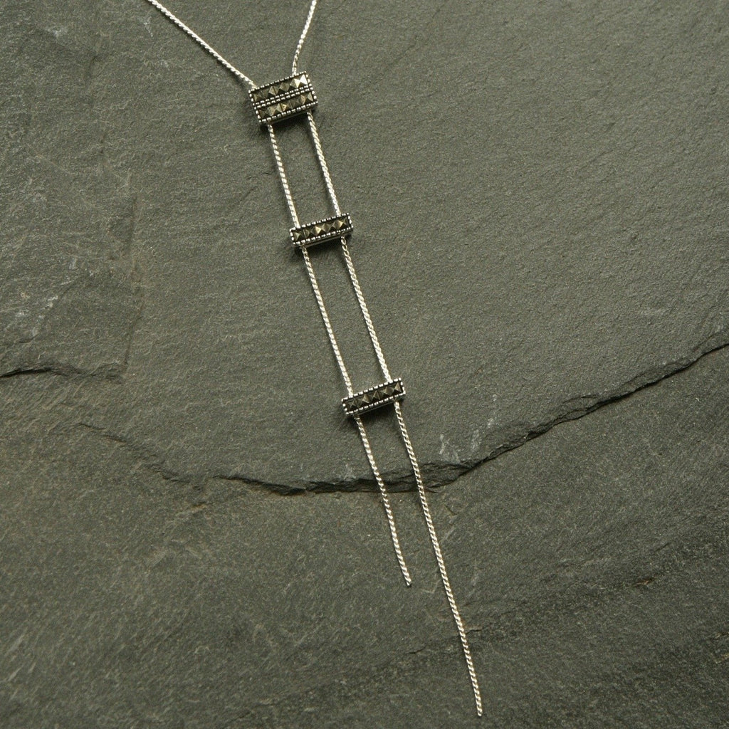 Marcasite Pyramid Necklace